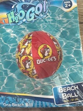 Buc-ee's Red and Yellow Inflatable Beach Ball